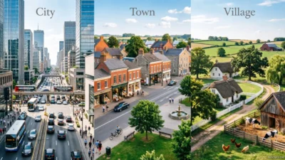 City vs Town vs Village
