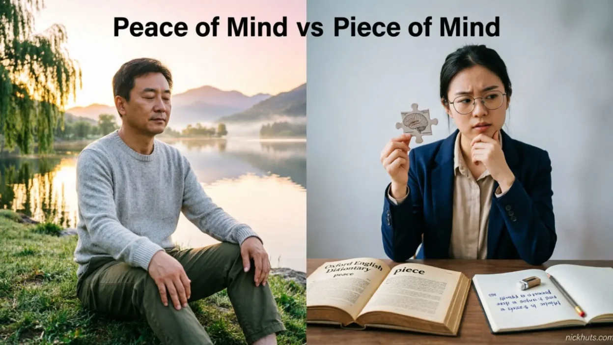 Peace of Mind vs Piece of Mind