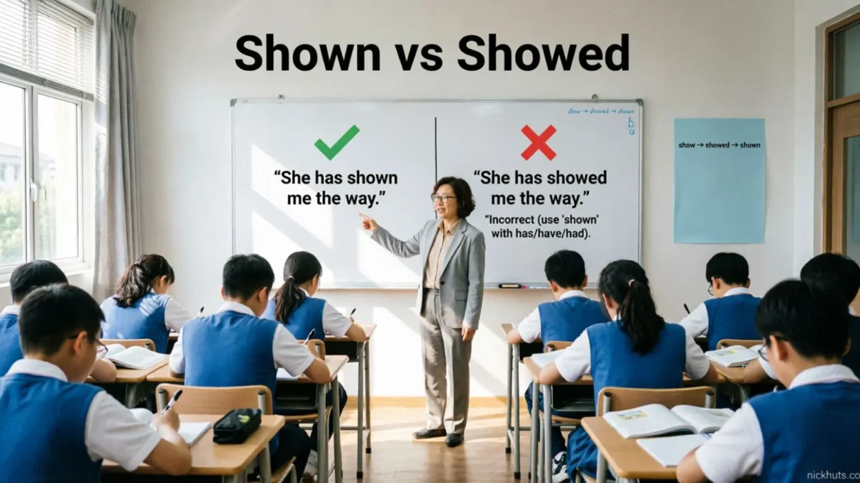 Shown vs Showed