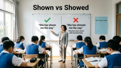 Shown vs Showed